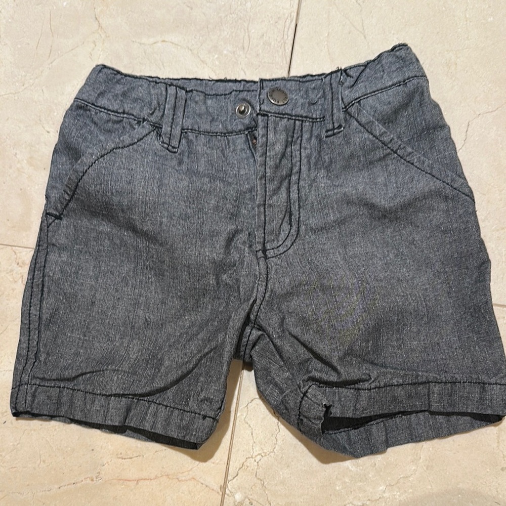 Kids Stylish Gray Denim Shorts, size 1 to 1.5